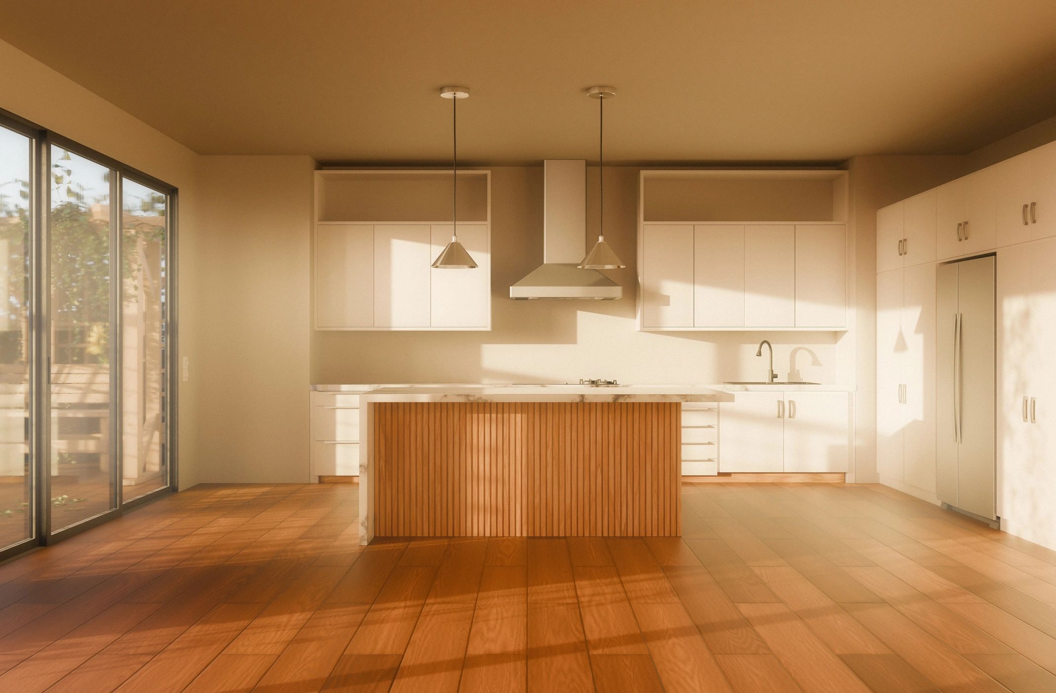Bright kitchen design highlight