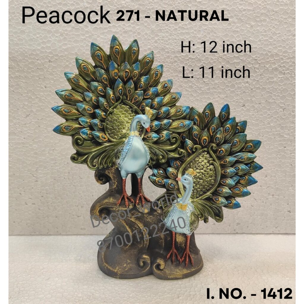 Golden Peacock Elegance Piece peacock wall decor image
