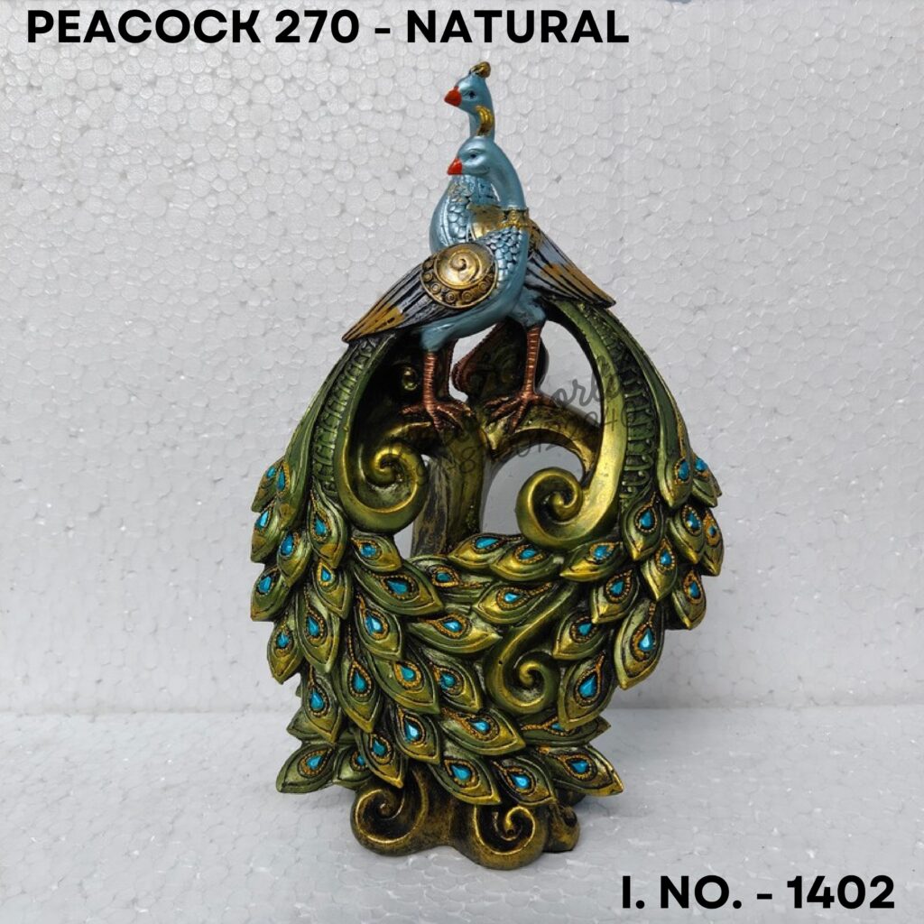 Regal Peacock Motif Decor peacock wall decor image